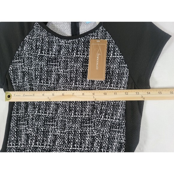 Dina Be Fit & Flare Skater Dress Size XS Extra Small Black & White NEW - Picture 14 of 16